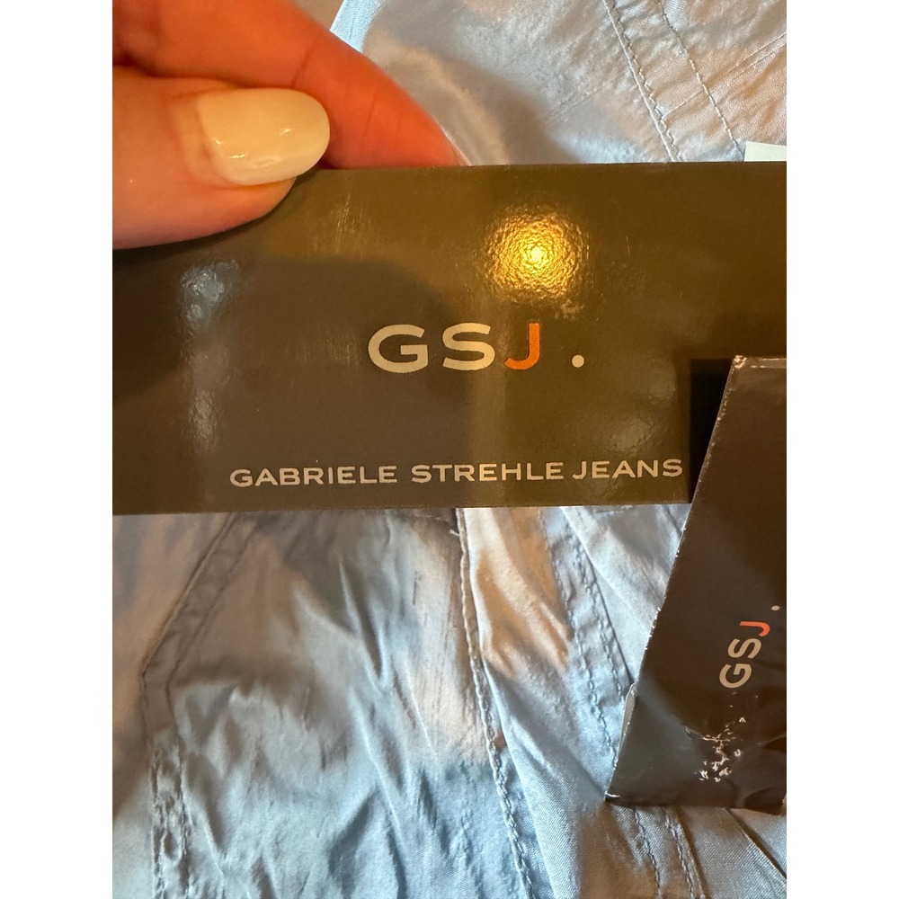 Gabriele Strehle Jeans Pants Women 29 Blue NWT Silk Blend Strenesse Luxury - Picture 12 of 12